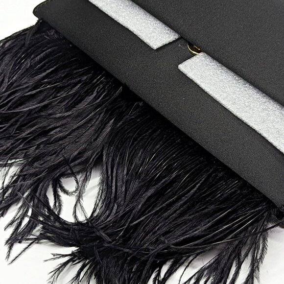 Loeffler Randall Women’s Charlee Feather Flap Clutch Shoulder Bag (MSRP $295) - Picture 8 of 9